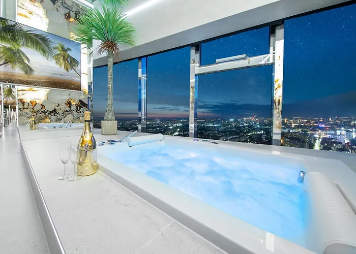 Sky Tower Z Jakuzzi Przy Oknie 公寓 弗罗茨瓦夫