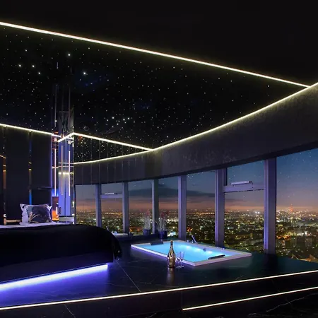 Sky Tower Z Jakuzzi Przy Oknie Apartment Wroclaw