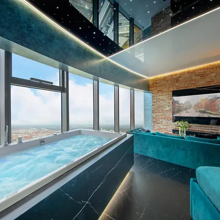 아파트 Sky Tower Z Jakuzzi Przy Oknie *
